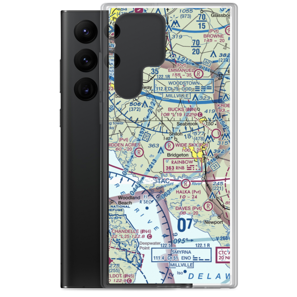 Wide Sky Airpark (JY31) VFR Sectional Samsung Case Samsung Galaxy S22 Ultra model shown