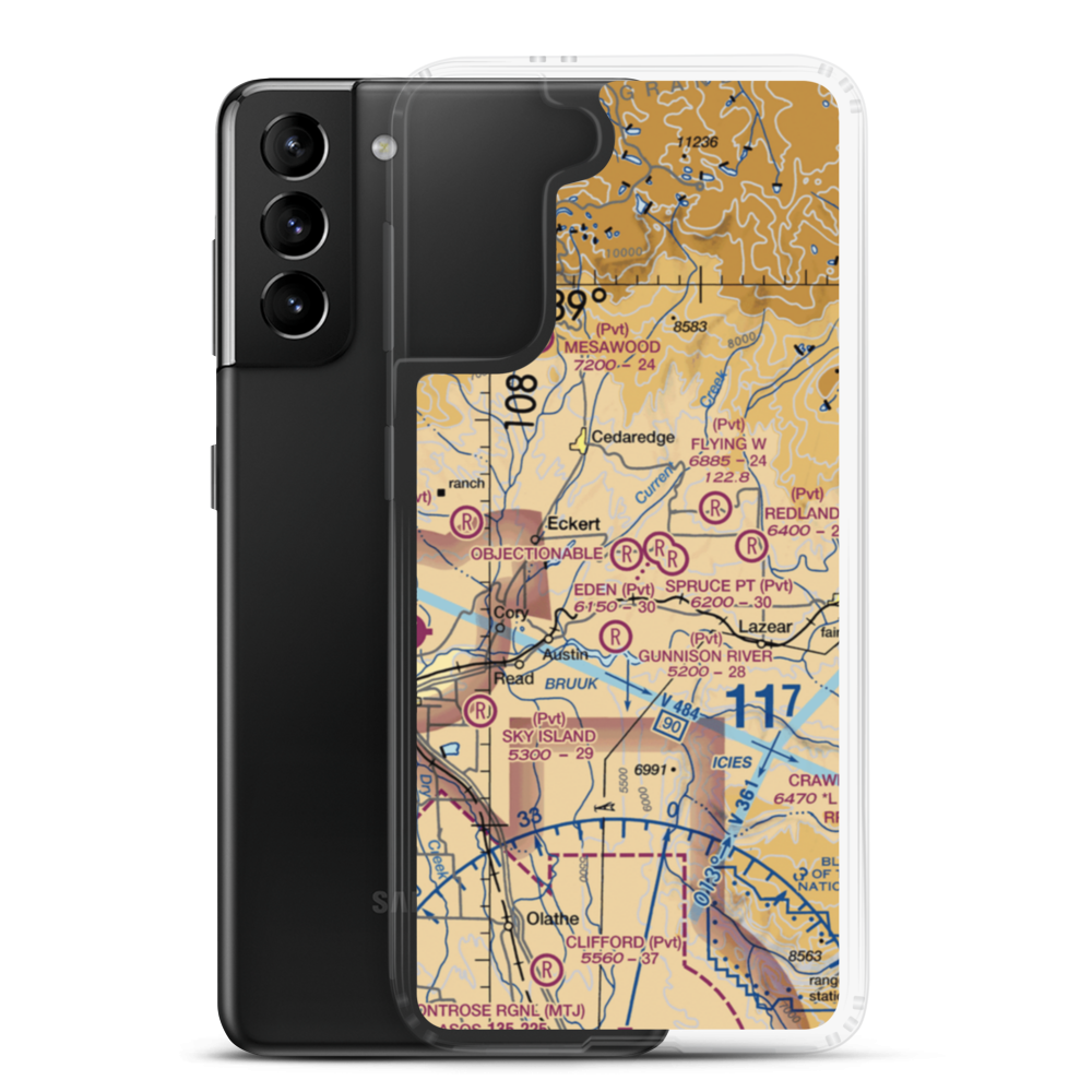 Widner Airport (8CO5) VFR Sectional Samsung Case Samsung Galaxy S21 Plus model shown