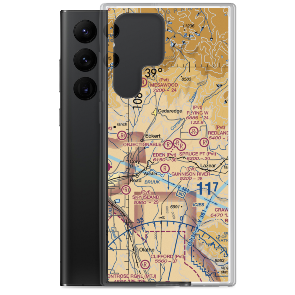 Widner Airport (8CO5) VFR Sectional Samsung Case Samsung Galaxy S22 Ultra model shown