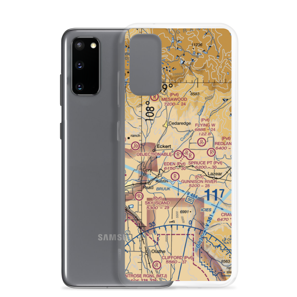 Widner Airport (8CO5) VFR Sectional Samsung Case Samsung Galaxy S20 model shown