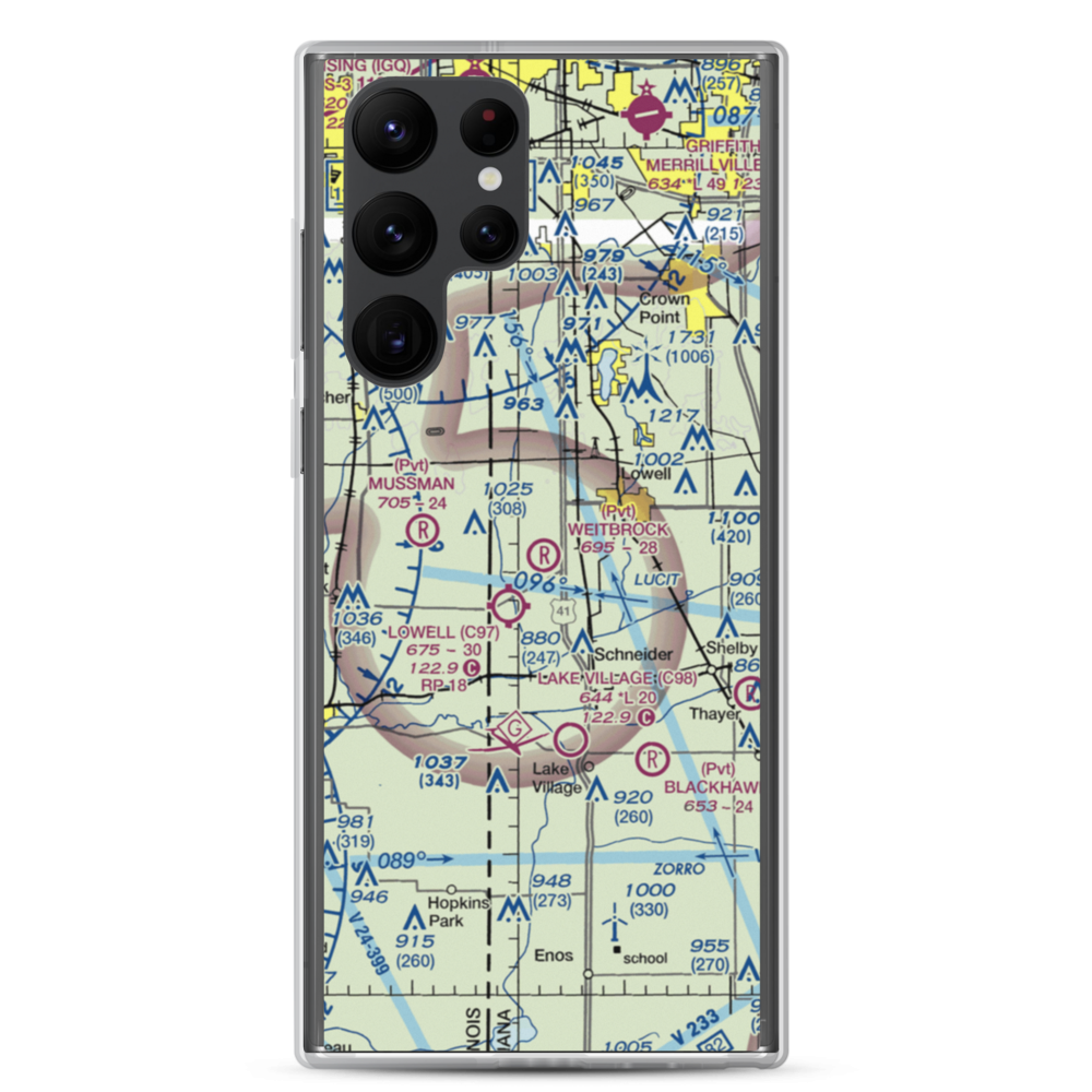 Wietbrock Airport (IN90) VFR Sectional Samsung Case Samsung Galaxy S22 Ultra model shown