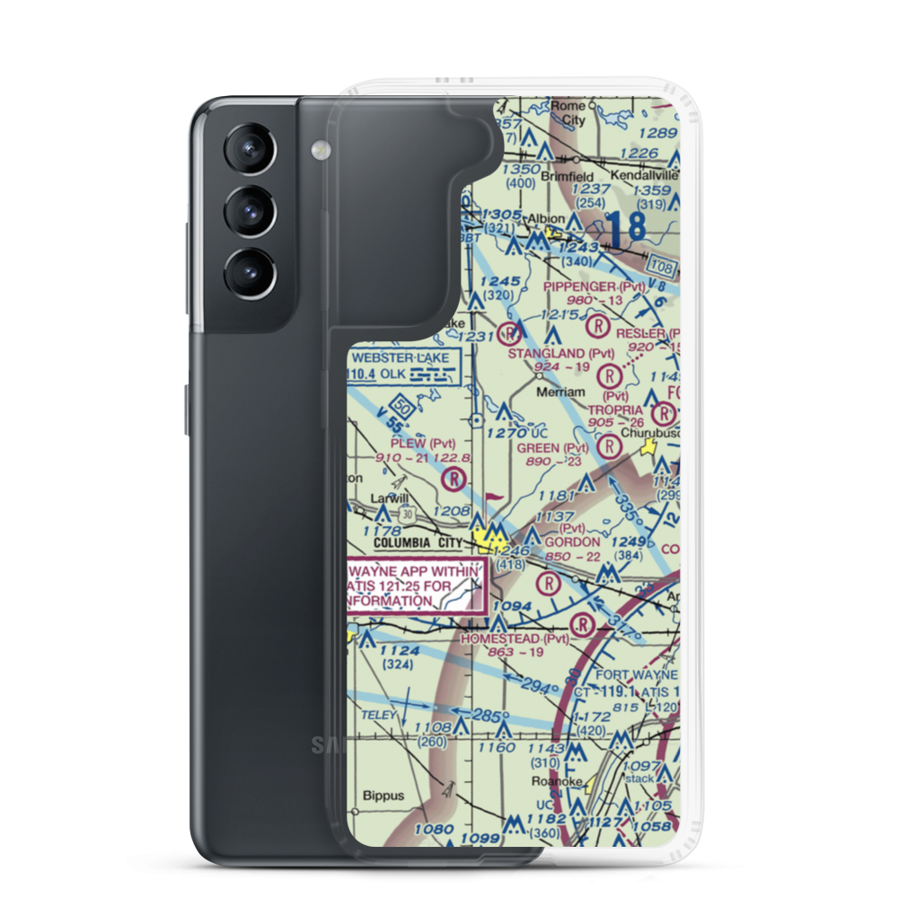Wigent Airport (30IN) VFR Sectional Samsung Case Samsung Galaxy S21 model shown