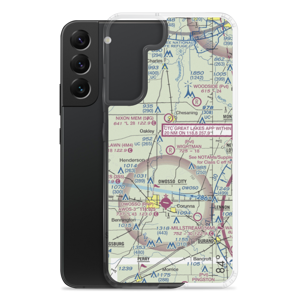 Wightman Airport (7MI6) VFR Sectional Samsung Case Samsung Galaxy S22 Plus model shown