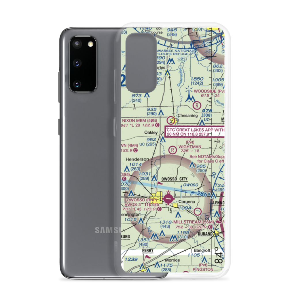 Wightman Airport (7MI6) VFR Sectional Samsung Case Samsung Galaxy S20 model shown
