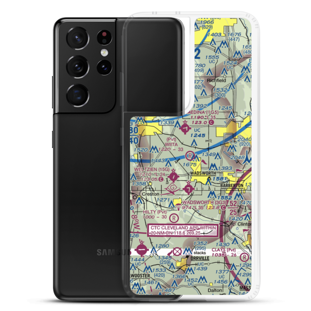 Wiita Farms Airport (65OH) VFR Sectional Samsung Case Samsung Galaxy S21 Ultra model shown