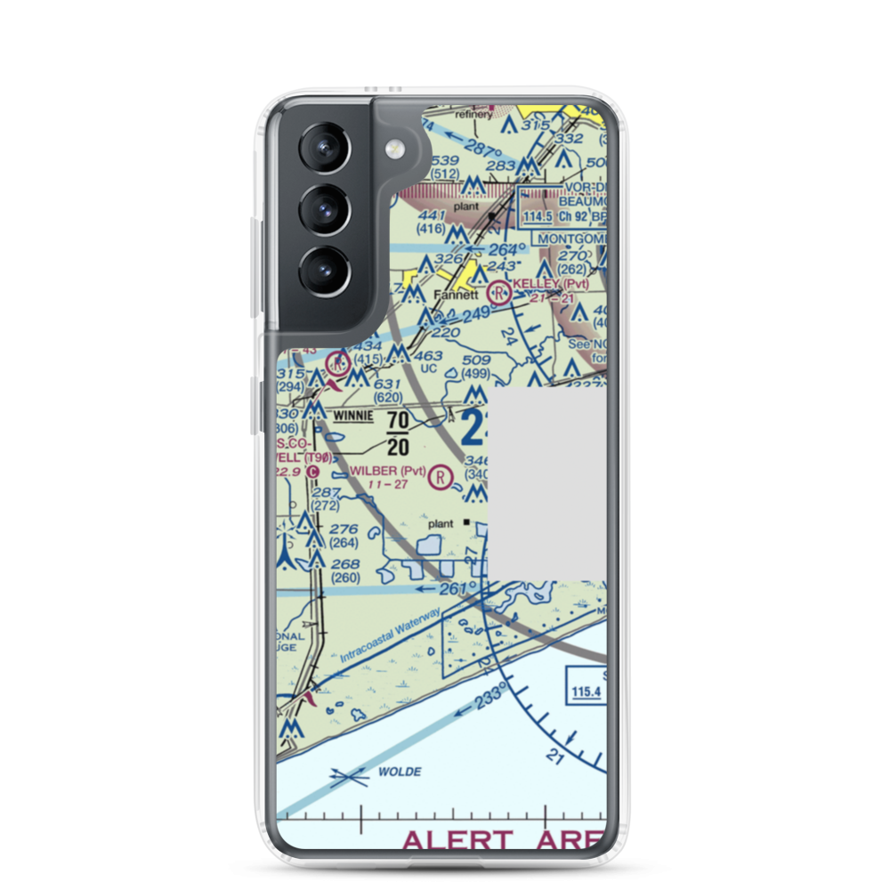 Wilber Farms Airport (5XS3) VFR Sectional Samsung Case Samsung Galaxy S21 model shown