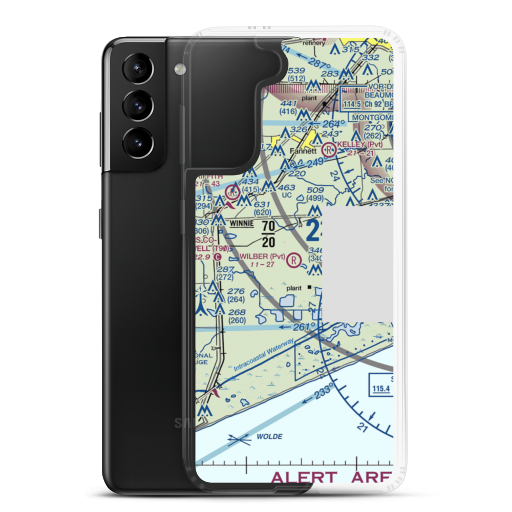 Wilber Farms Airport (5XS3) VFR Sectional Samsung Case Samsung Galaxy S21 Plus model shown