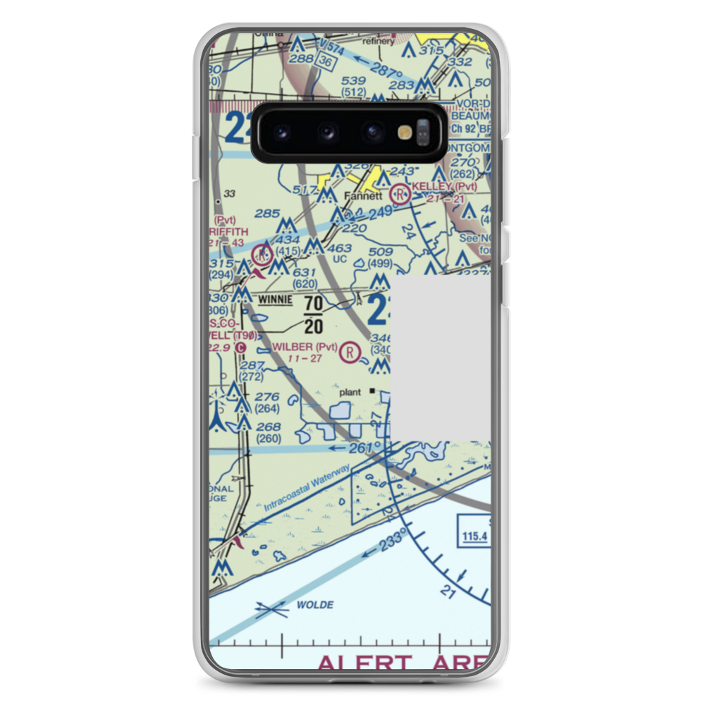 Wilber Farms Airport (5XS3) VFR Sectional Samsung Case Samsung Galaxy S10+ model shown