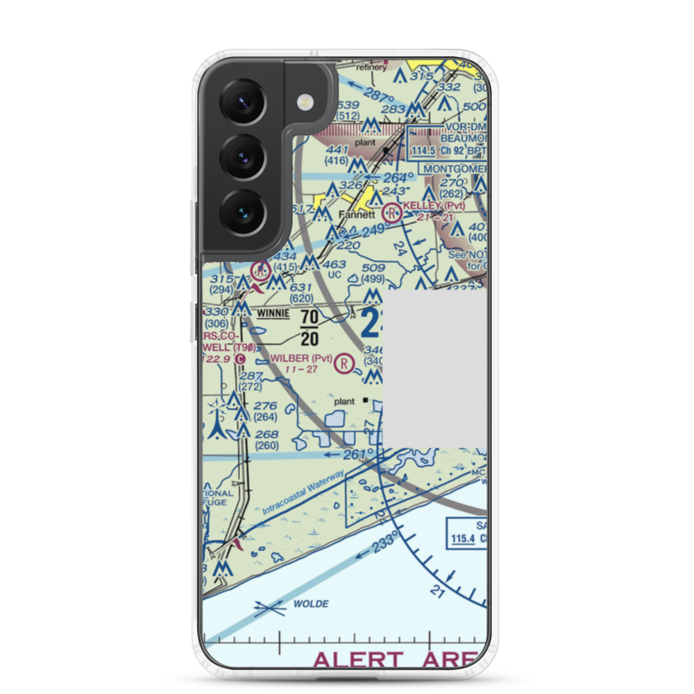 Wilber Farms Airport (5XS3) VFR Sectional Samsung Case Samsung Galaxy S22 Plus model shown