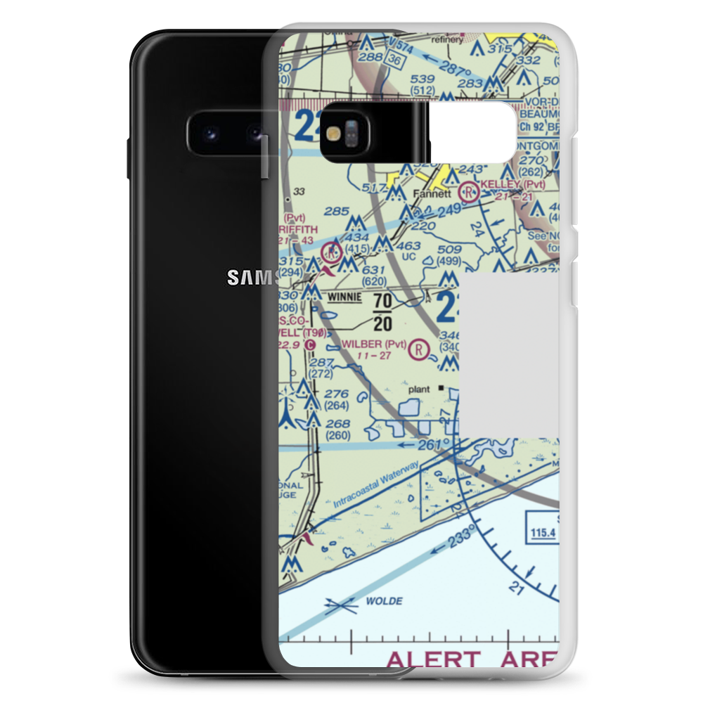 Wilber Farms Airport (5XS3) VFR Sectional Samsung Case Samsung Galaxy S10+ model shown