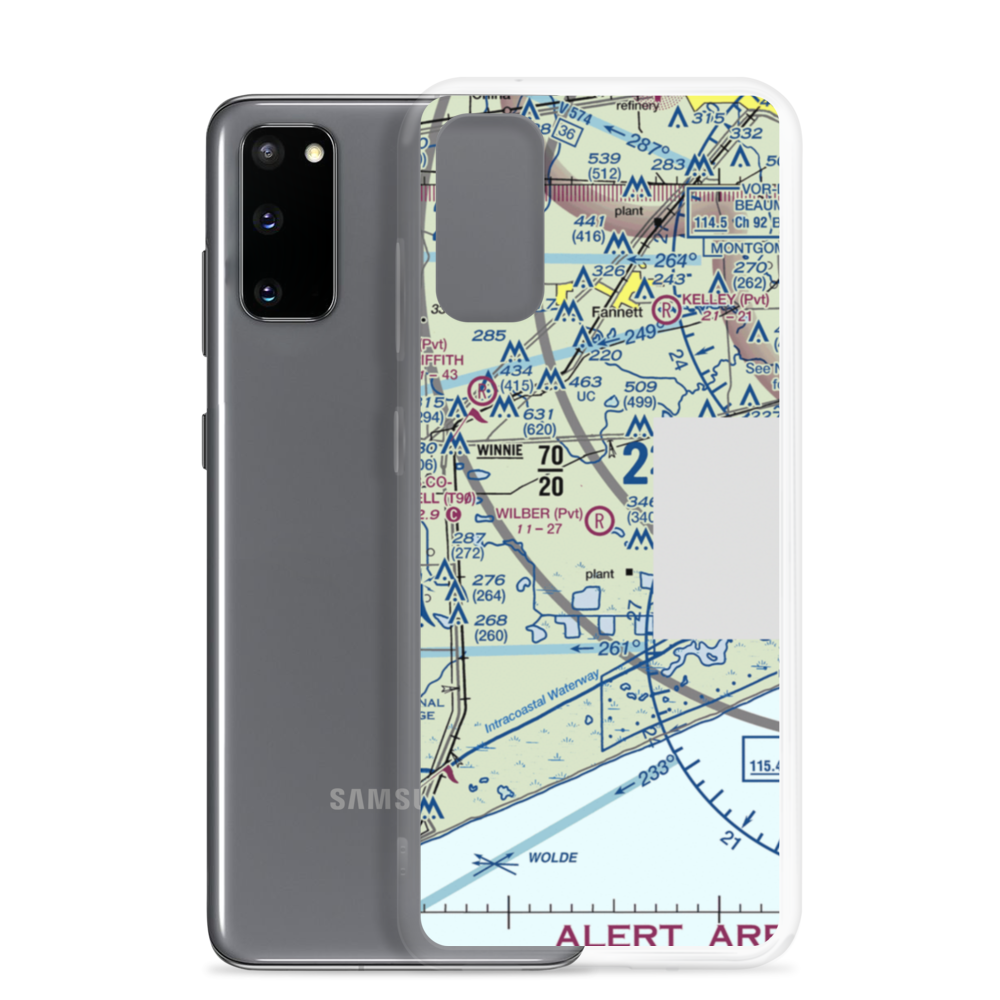 Wilber Farms Airport (5XS3) VFR Sectional Samsung Case Samsung Galaxy S20 model shown