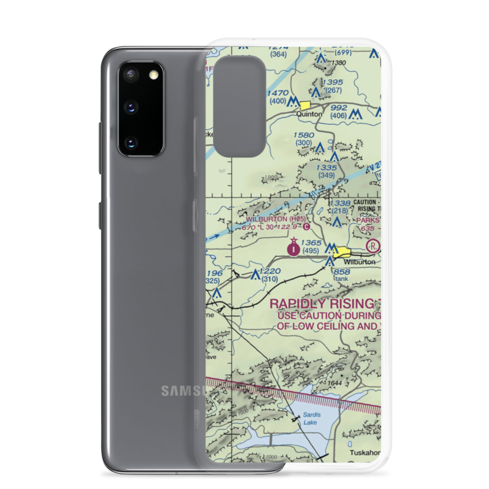 Wilburton Municipal Airport (H05) VFR Sectional Samsung Case Samsung Galaxy S20 model shown