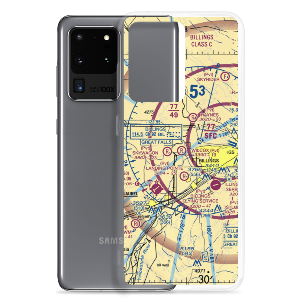Wilcox Airport (1MT9) VFR Sectional Samsung Case Samsung Galaxy S20 Ultra model shown