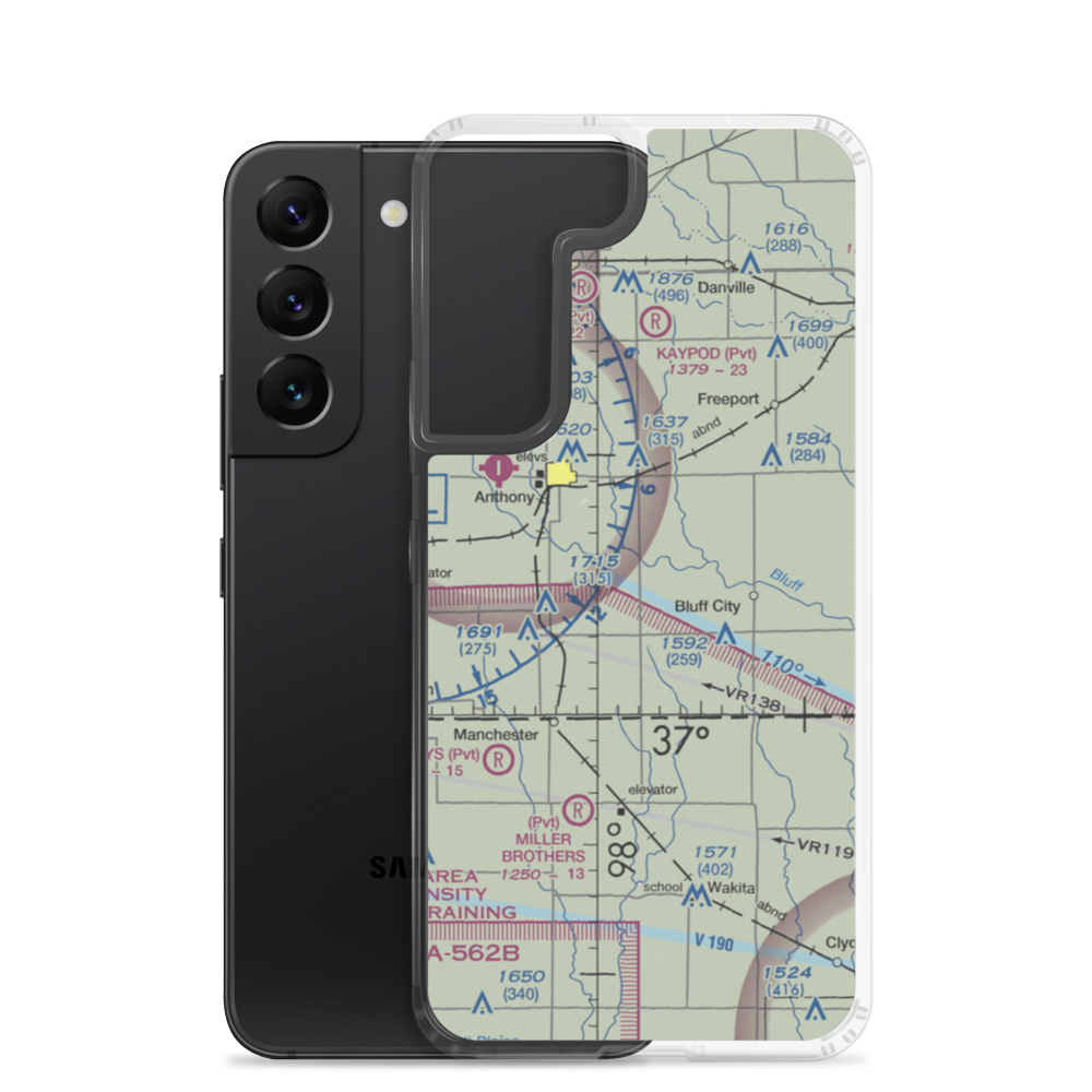 Wilcox Field (7K6) VFR Sectional Samsung Case Samsung Galaxy S22 model shown