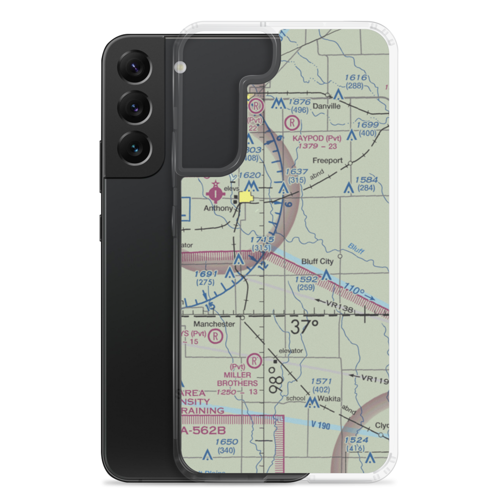 Wilcox Field (7K6) VFR Sectional Samsung Case Samsung Galaxy S22 Plus model shown