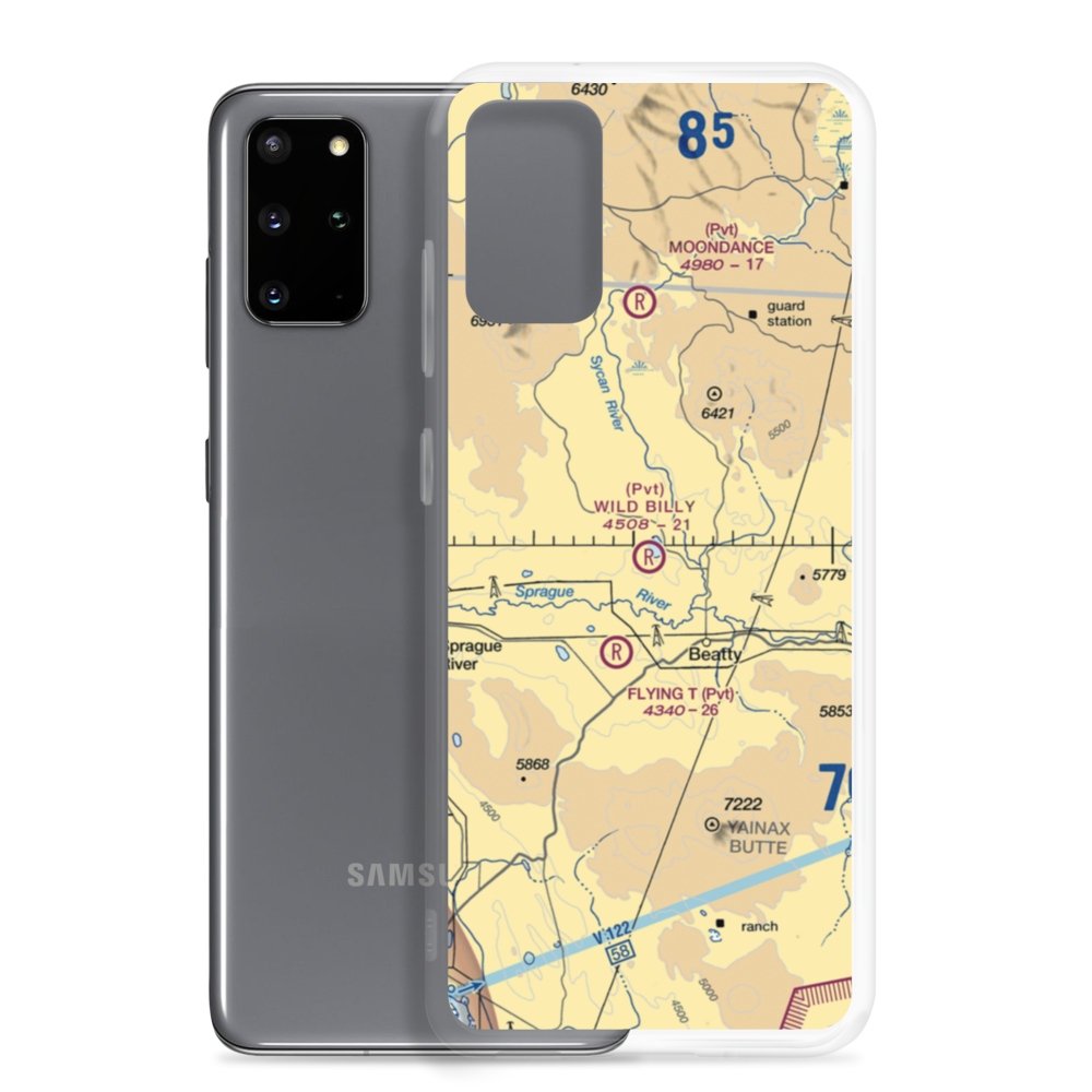 Wild Billy Airport (OR29) VFR Sectional Samsung Case Samsung Galaxy S20 Plus model shown