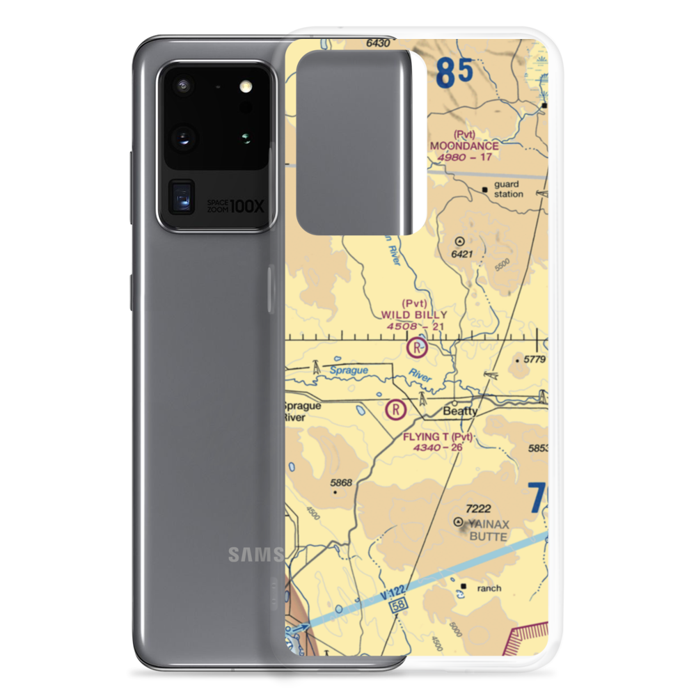 Wild Billy Airport (OR29) VFR Sectional Samsung Case Samsung Galaxy S20 Ultra model shown