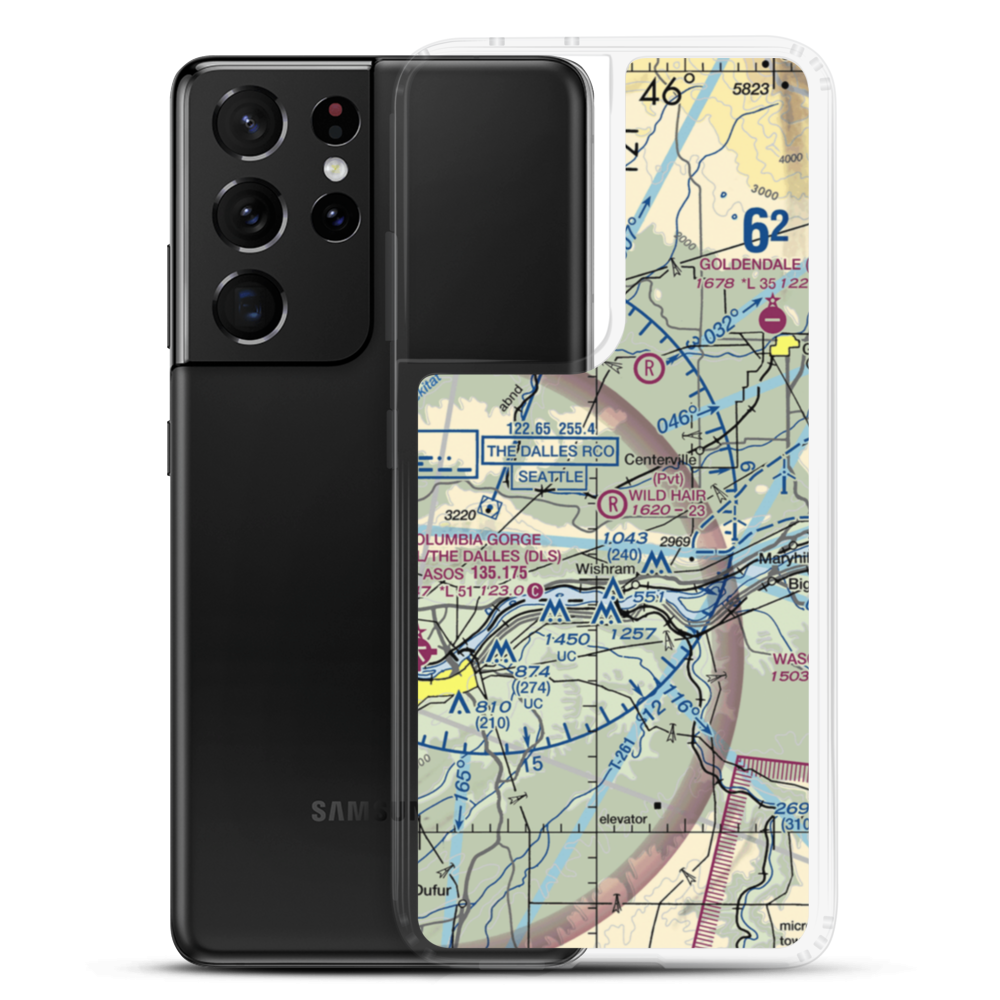 Wild Hair Airport (5WA7) VFR Sectional Samsung Case Samsung Galaxy S21 Ultra model shown