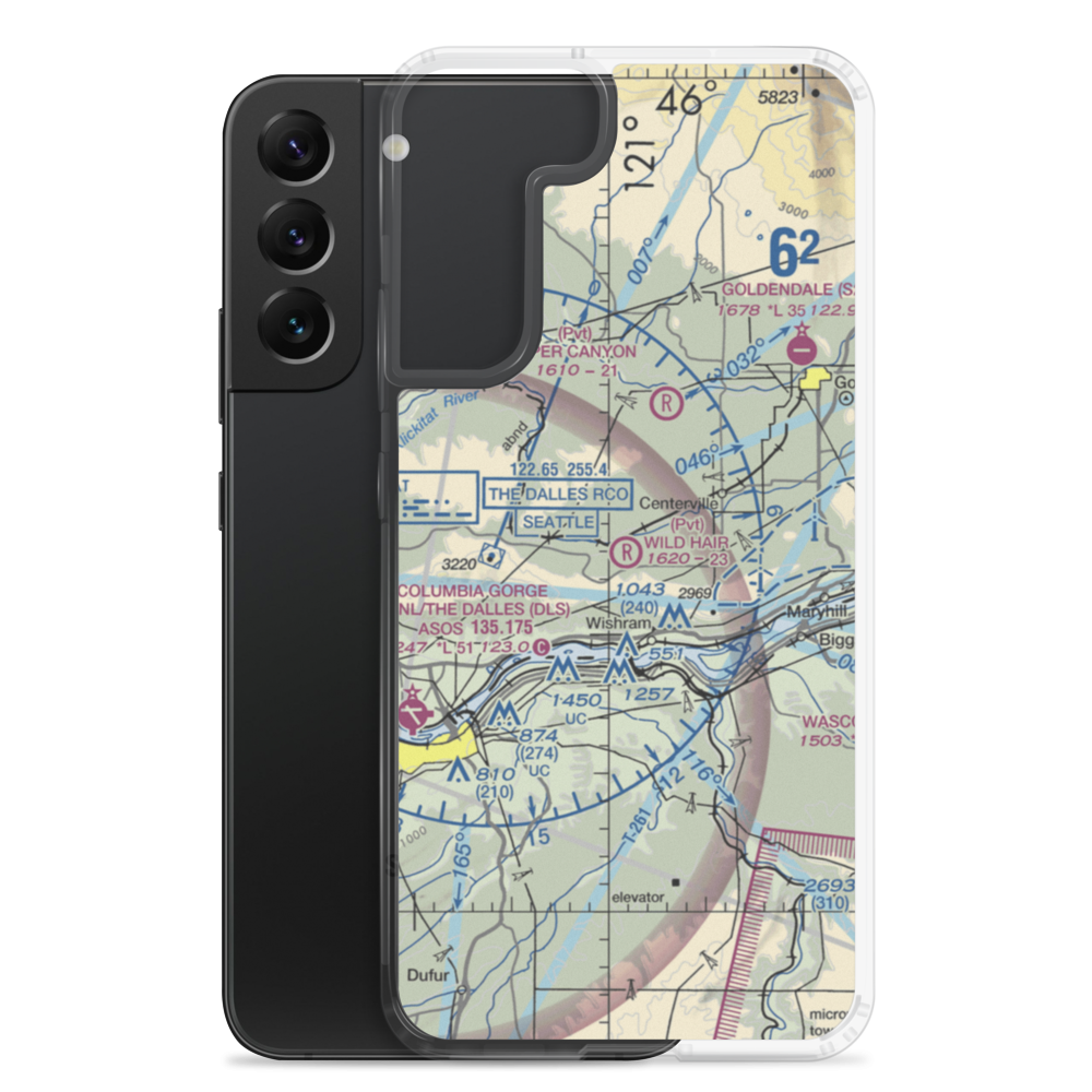 Wild Hair Airport (5WA7) VFR Sectional Samsung Case Samsung Galaxy S22 Plus model shown