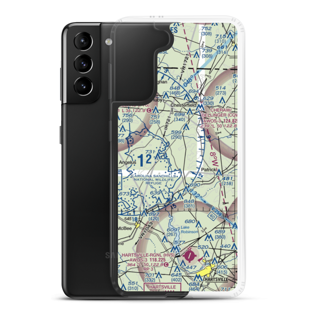 Wild Irish Rose Airport (SC61) VFR Sectional Samsung Case Samsung Galaxy S21 Plus model shown