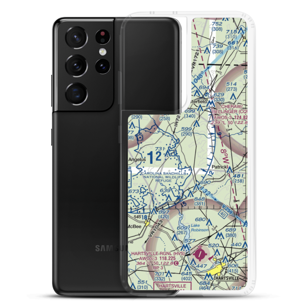 Wild Irish Rose Airport (SC61) VFR Sectional Samsung Case Samsung Galaxy S21 Ultra model shown