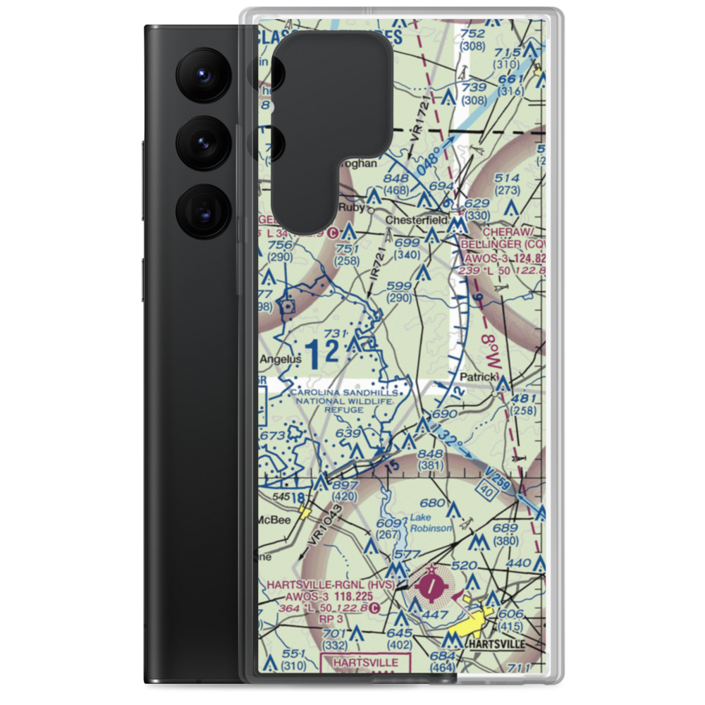 Wild Irish Rose Airport (SC61) VFR Sectional Samsung Case Samsung Galaxy S22 Ultra model shown
