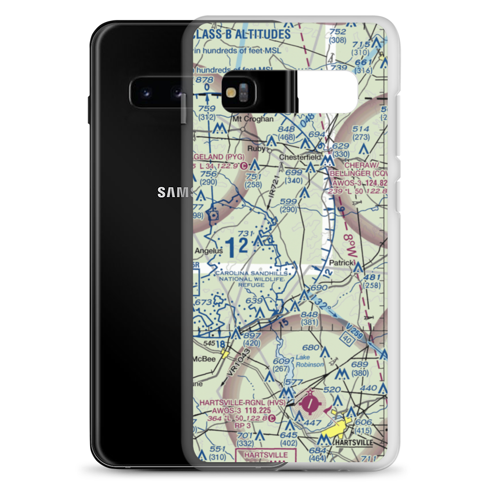 Wild Irish Rose Airport (SC61) VFR Sectional Samsung Case Samsung Galaxy S10+ model shown