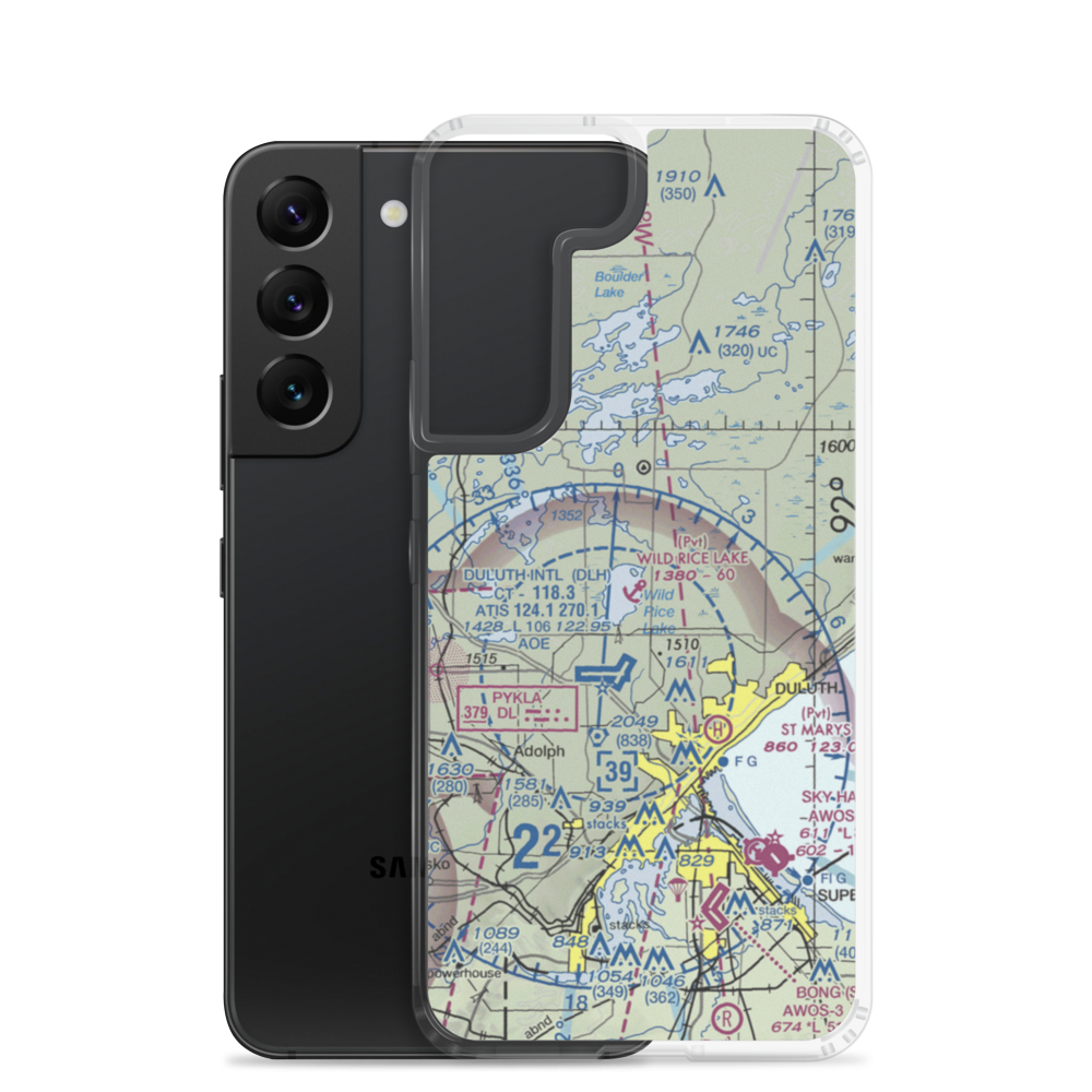 Wild Rice Lake Seaplane Base (MN35) VFR Sectional Samsung Case Samsung Galaxy S22 model shown