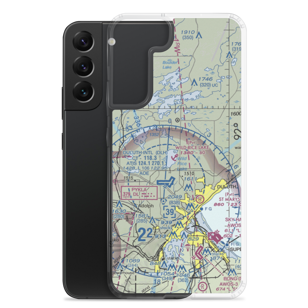 Wild Rice Lake Seaplane Base (MN35) VFR Sectional Samsung Case Samsung Galaxy S22 Plus model shown