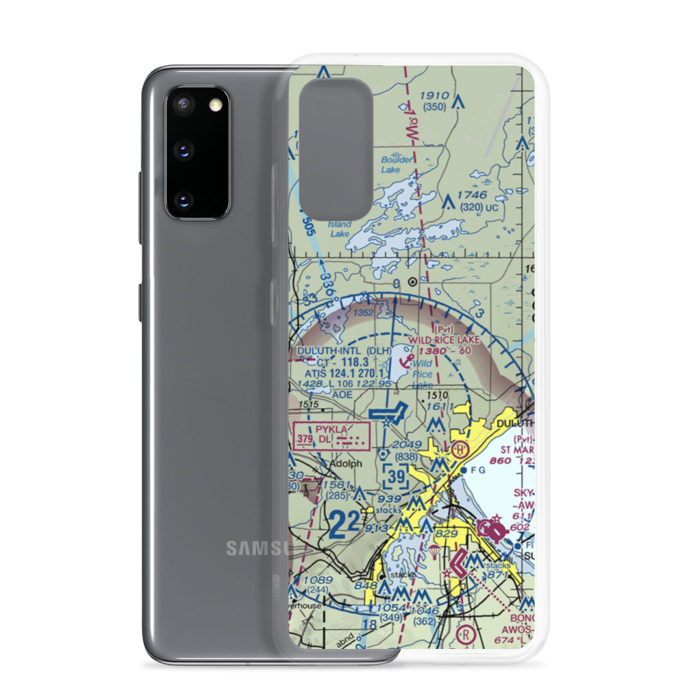 Wild Rice Lake Seaplane Base (MN35) VFR Sectional Samsung Case Samsung Galaxy S20 model shown