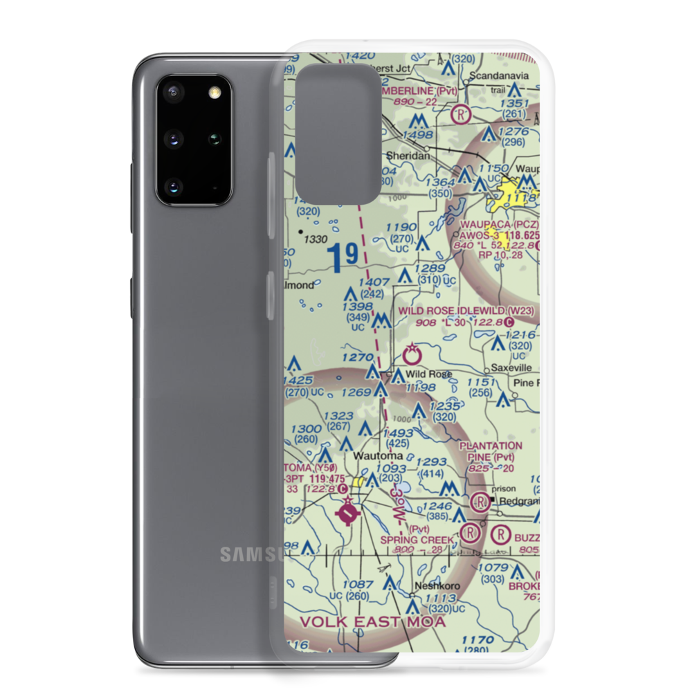 Wild Rose Idlewild Airport (W23) VFR Sectional Samsung Case Samsung Galaxy S20 Plus model shown