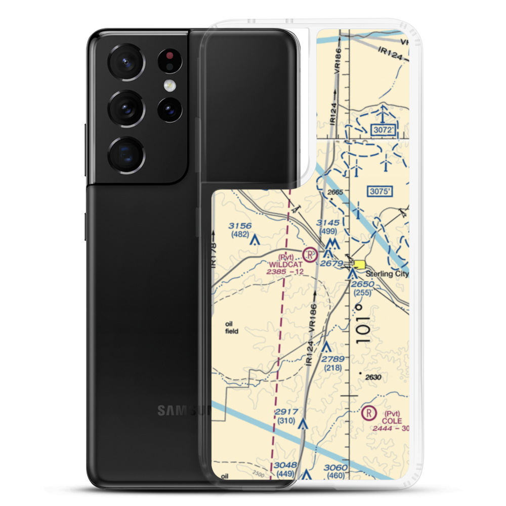 Wildcat Airport (46TE) VFR Sectional Samsung Case Samsung Galaxy S21 Ultra model shown