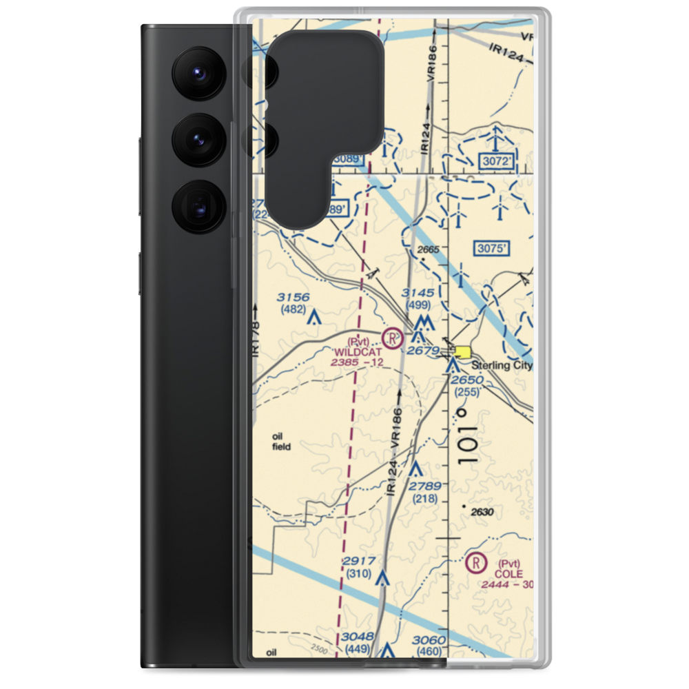 Wildcat Airport (46TE) VFR Sectional Samsung Case Samsung Galaxy S22 Ultra model shown