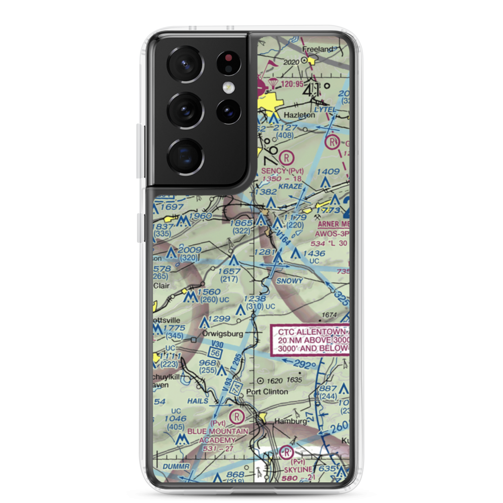 Wildcat Airport (52PA) VFR Sectional Samsung Case Samsung Galaxy S21 Ultra model shown