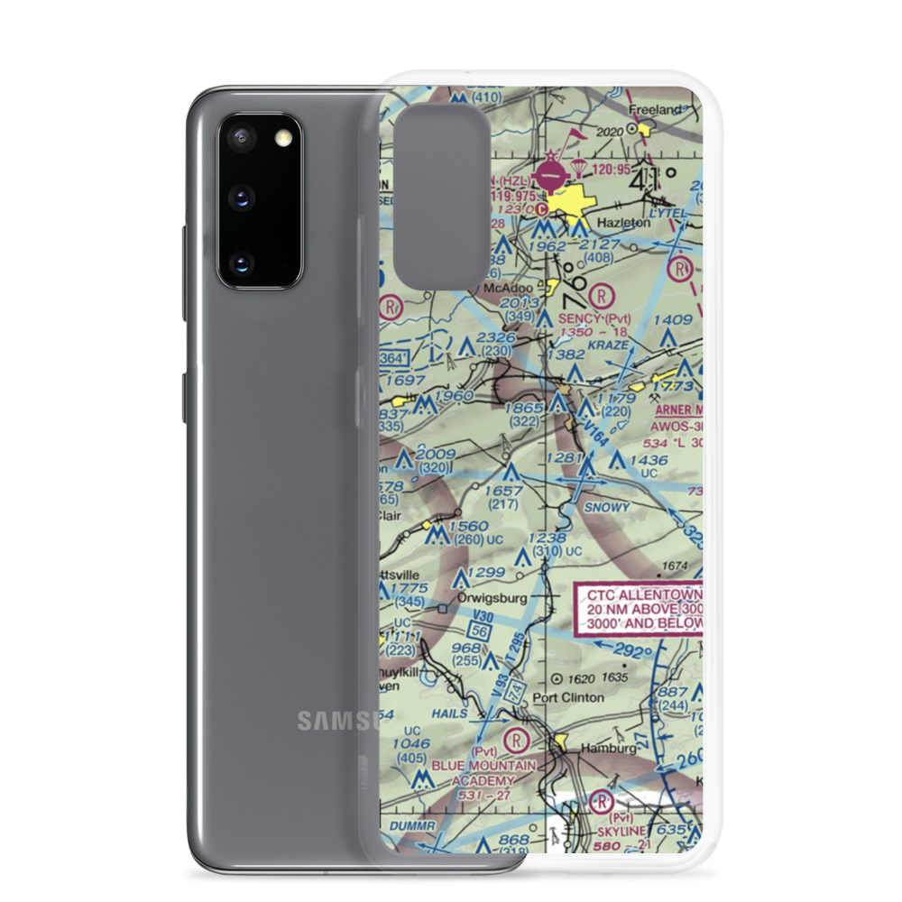 Wildcat Airport (52PA) VFR Sectional Samsung Case Samsung Galaxy S20 model shown