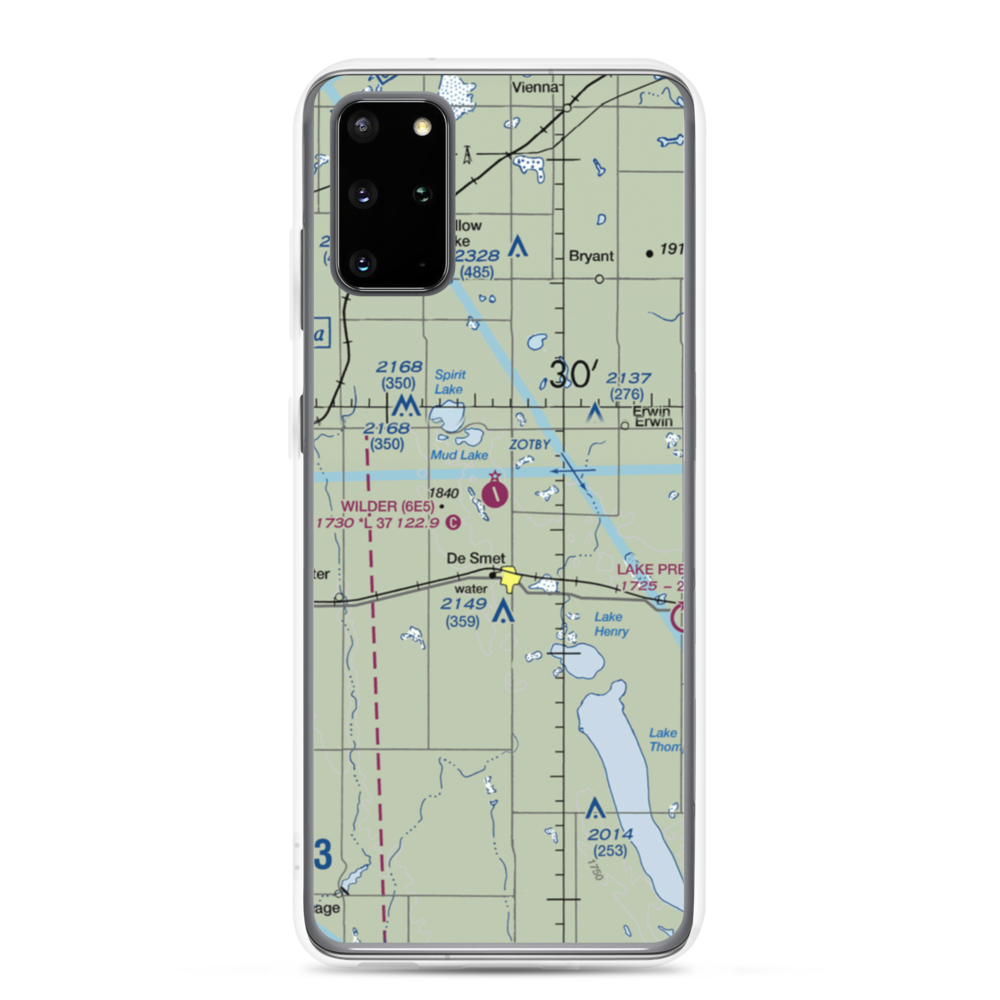 Wilder Airport (6E5) VFR Sectional Samsung Case Samsung Galaxy S20 Plus model shown