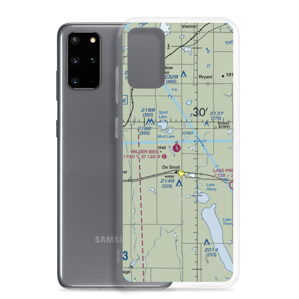 Wilder Airport (6E5) VFR Sectional Samsung Case Samsung Galaxy S20 Plus model shown