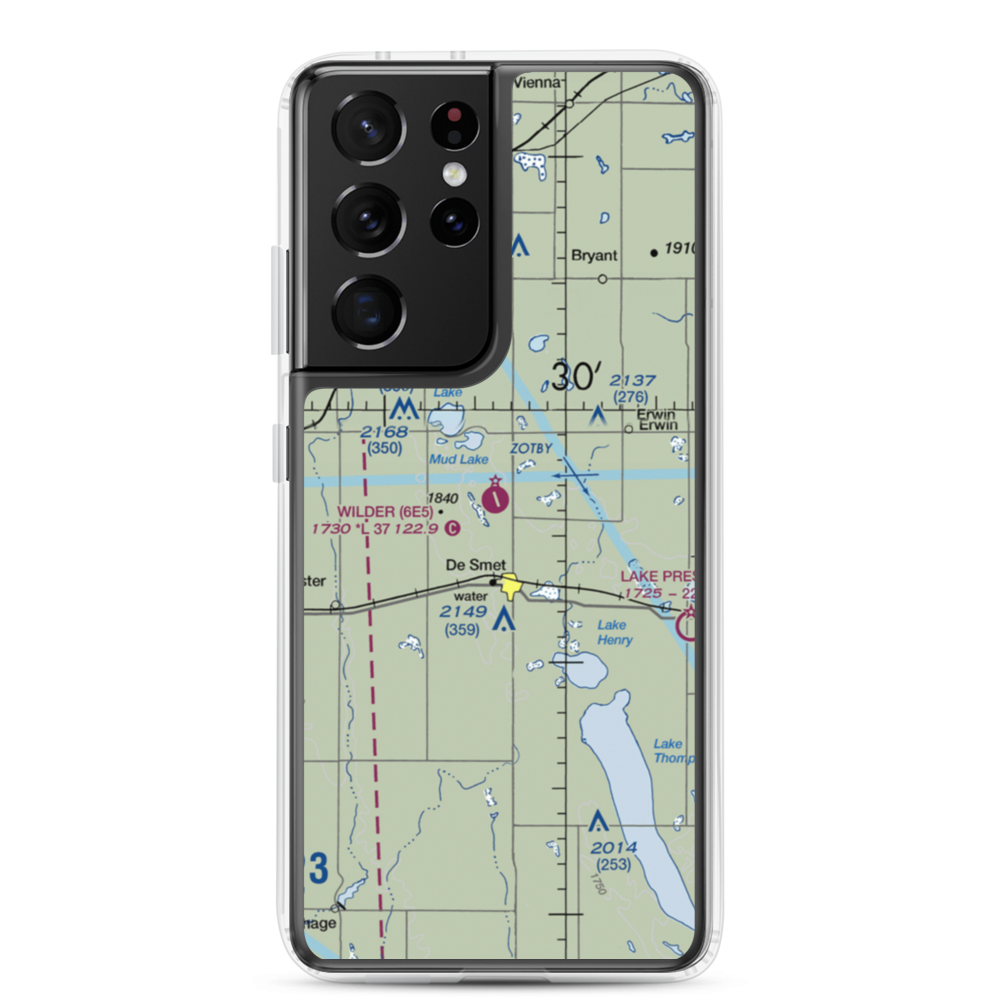 Wilder Airport (6E5) VFR Sectional Samsung Case Samsung Galaxy S21 Ultra model shown