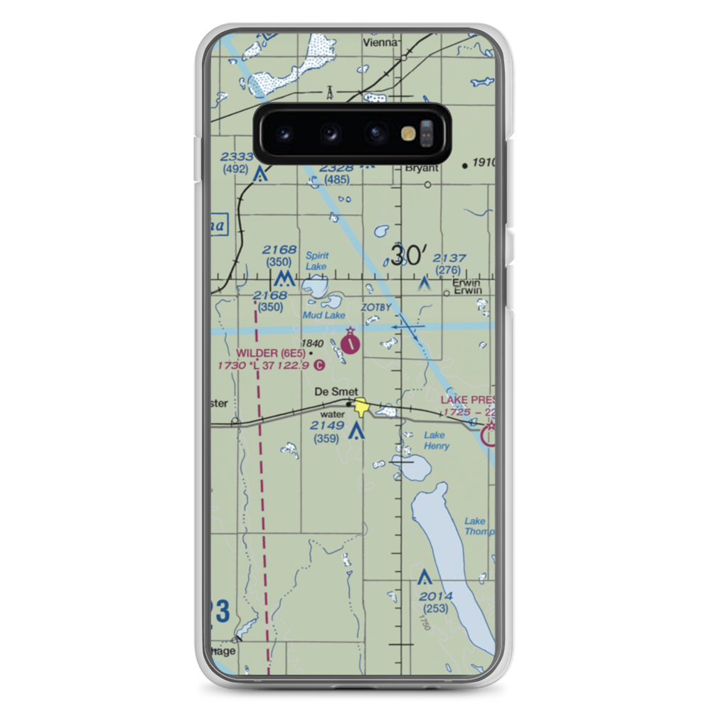 Wilder Airport (6E5) VFR Sectional Samsung Case Samsung Galaxy S10+ model shown