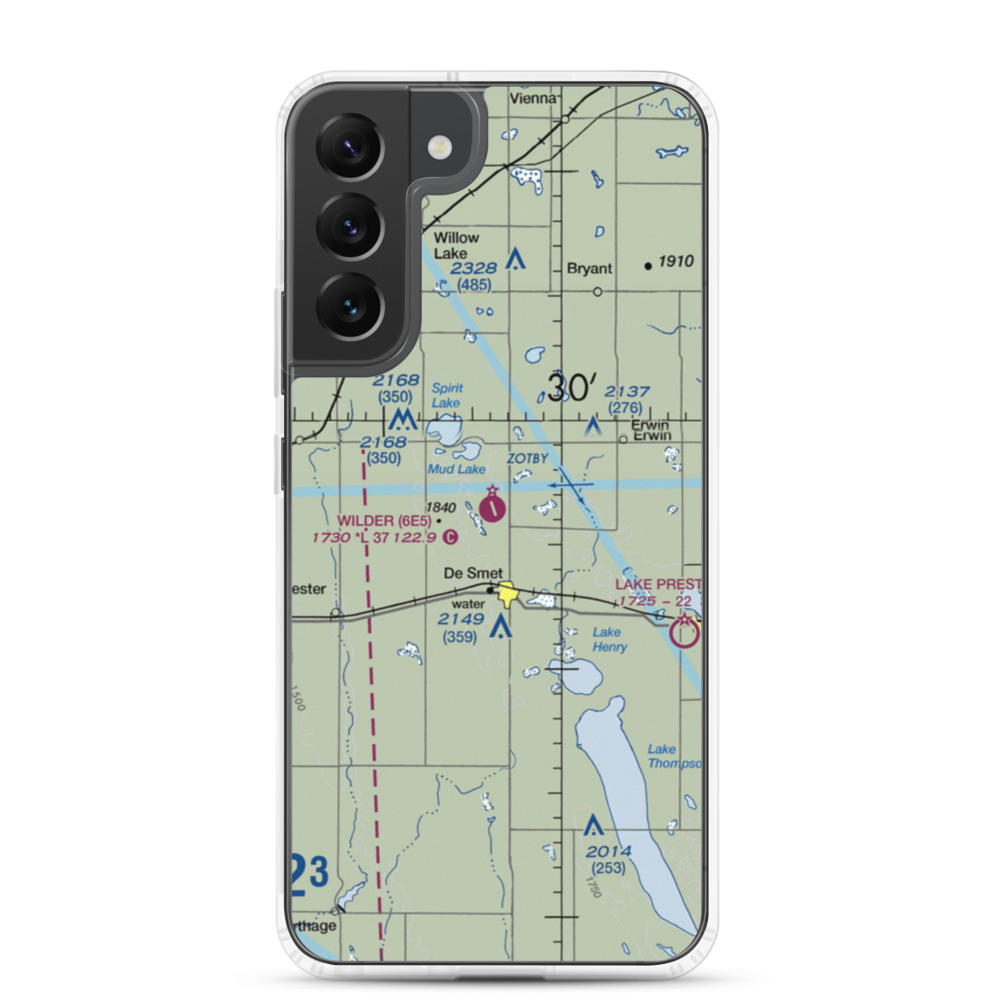 Wilder Airport (6E5) VFR Sectional Samsung Case Samsung Galaxy S22 Plus model shown