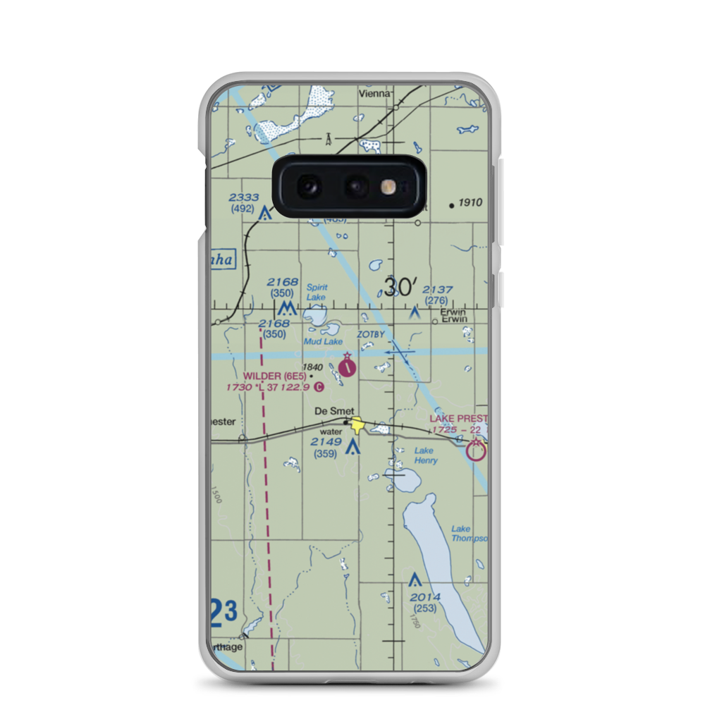 Wilder Airport (6E5) VFR Sectional Samsung Case Samsung Galaxy S10e model shown
