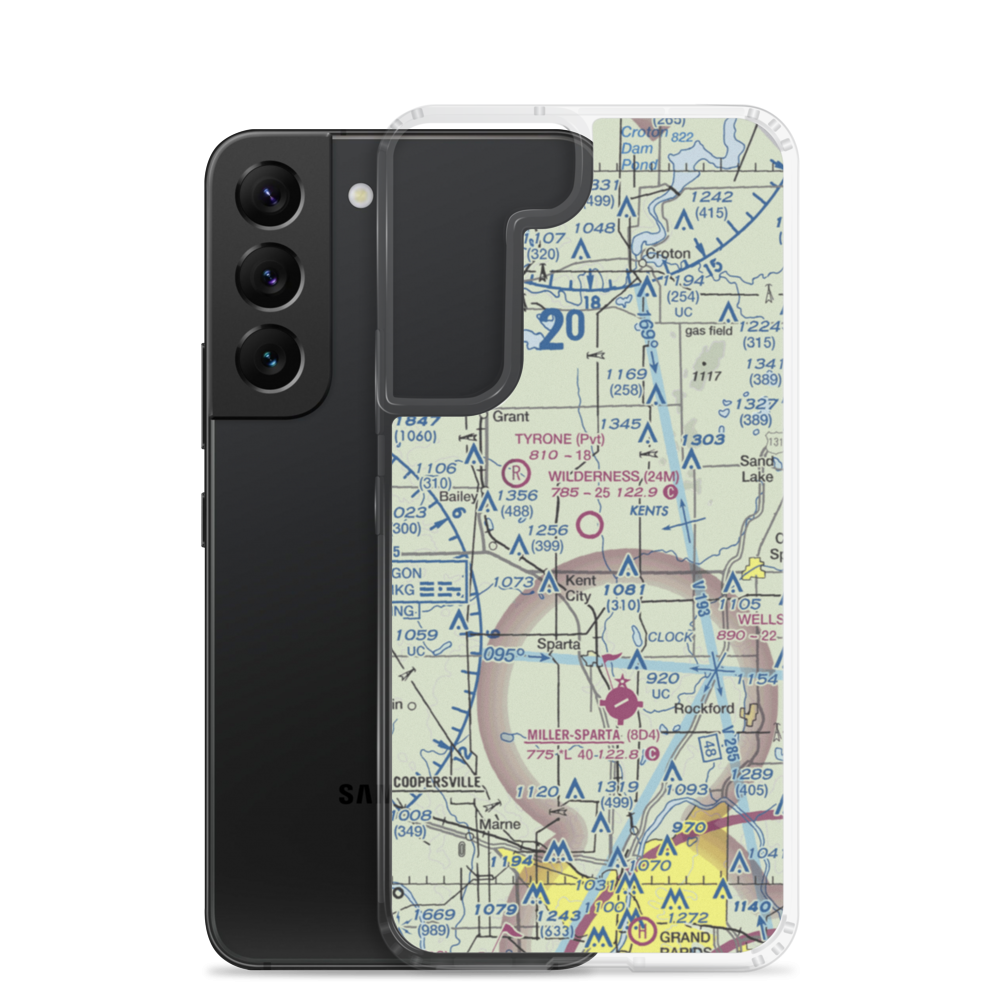 Wilderness Airpark (24M) VFR Sectional Samsung Case Samsung Galaxy S22 model shown