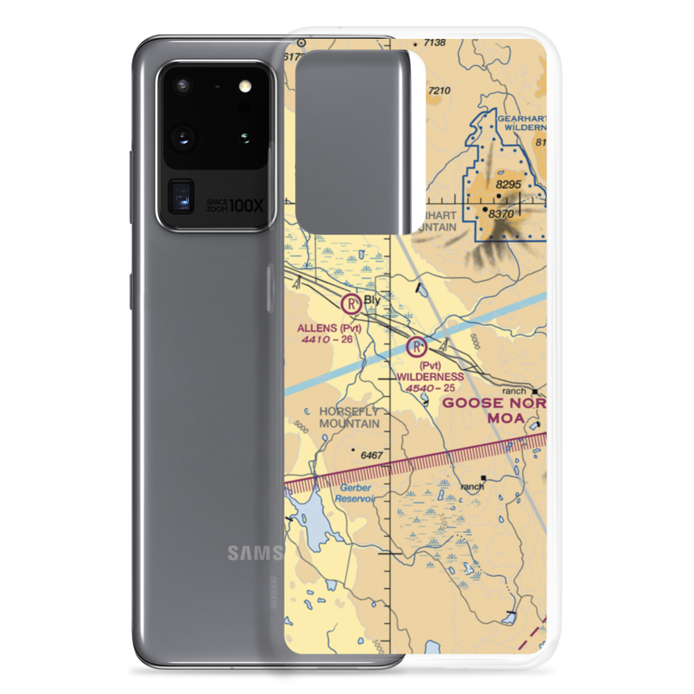 Wilderness Airport (80OR) VFR Sectional Samsung Case Samsung Galaxy S20 Ultra model shown