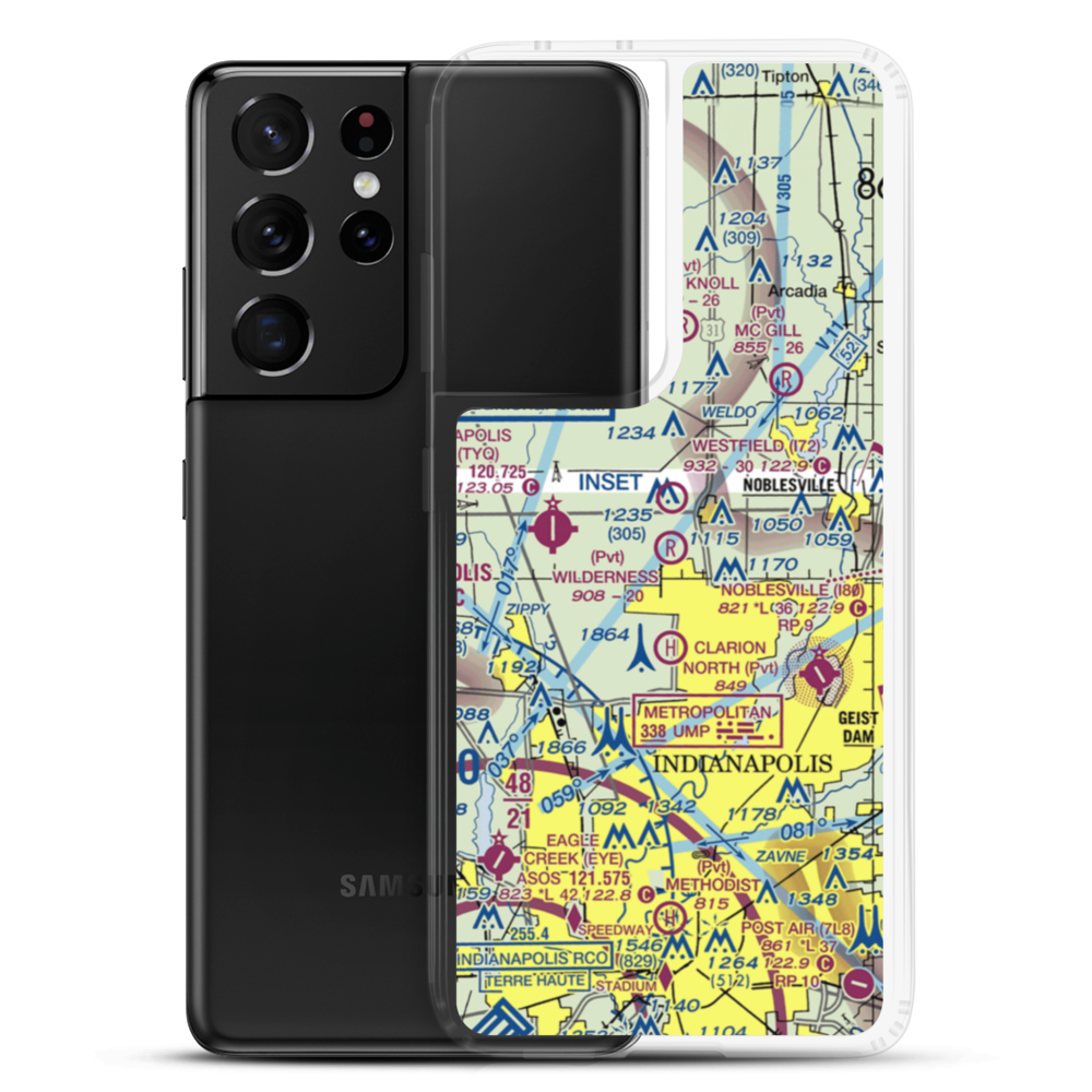 Wilderness Field (IN60) VFR Sectional Samsung Case Samsung Galaxy S21 Ultra model shown
