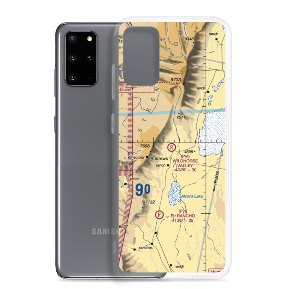 Wildhorse Valley Airport (OG53) VFR Sectional Samsung Case Samsung Galaxy S20 Plus model shown