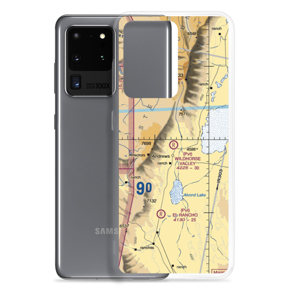 Wildhorse Valley Airport (OG53) VFR Sectional Samsung Case Samsung Galaxy S20 Ultra model shown
