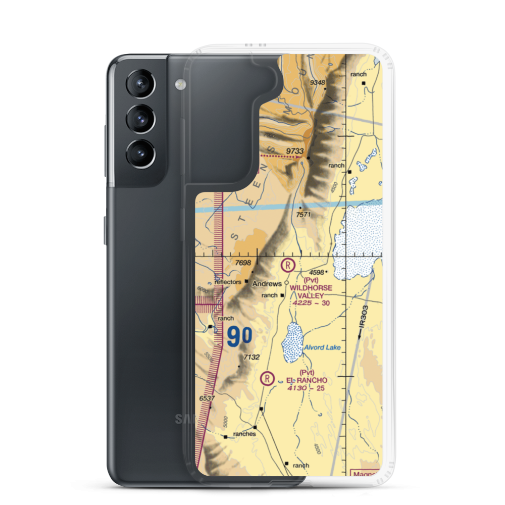 Wildhorse Valley Airport (OG53) VFR Sectional Samsung Case Samsung Galaxy S21 model shown