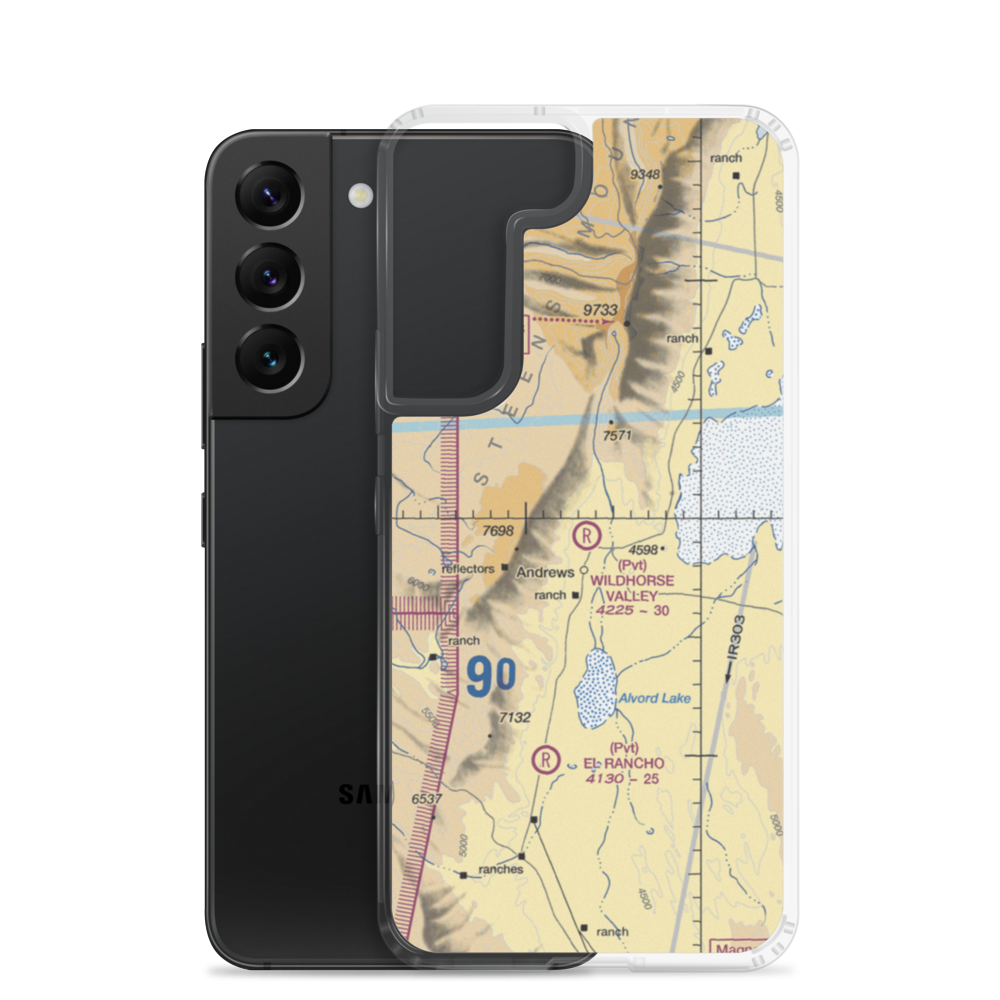 Wildhorse Valley Airport (OG53) VFR Sectional Samsung Case Samsung Galaxy S22 model shown