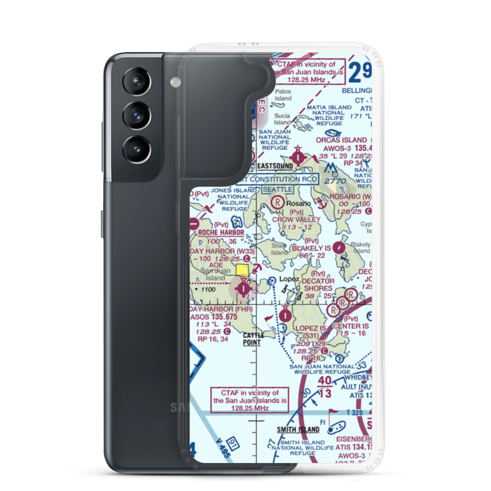 Wilding Farm Airport (6WA5) VFR Sectional Samsung Case Samsung Galaxy S21 model shown