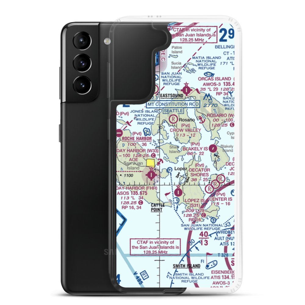 Wilding Farm Airport (6WA5) VFR Sectional Samsung Case Samsung Galaxy S21 Plus model shown
